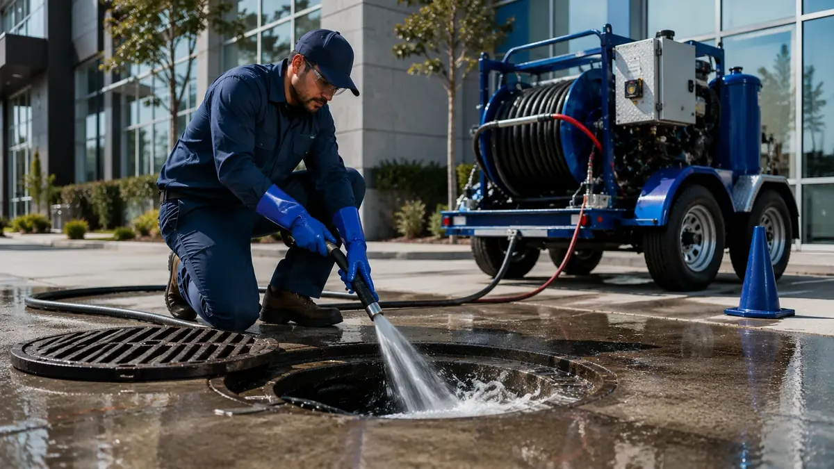 Commercial Hydro Jet Drain Cleaning in Burrel