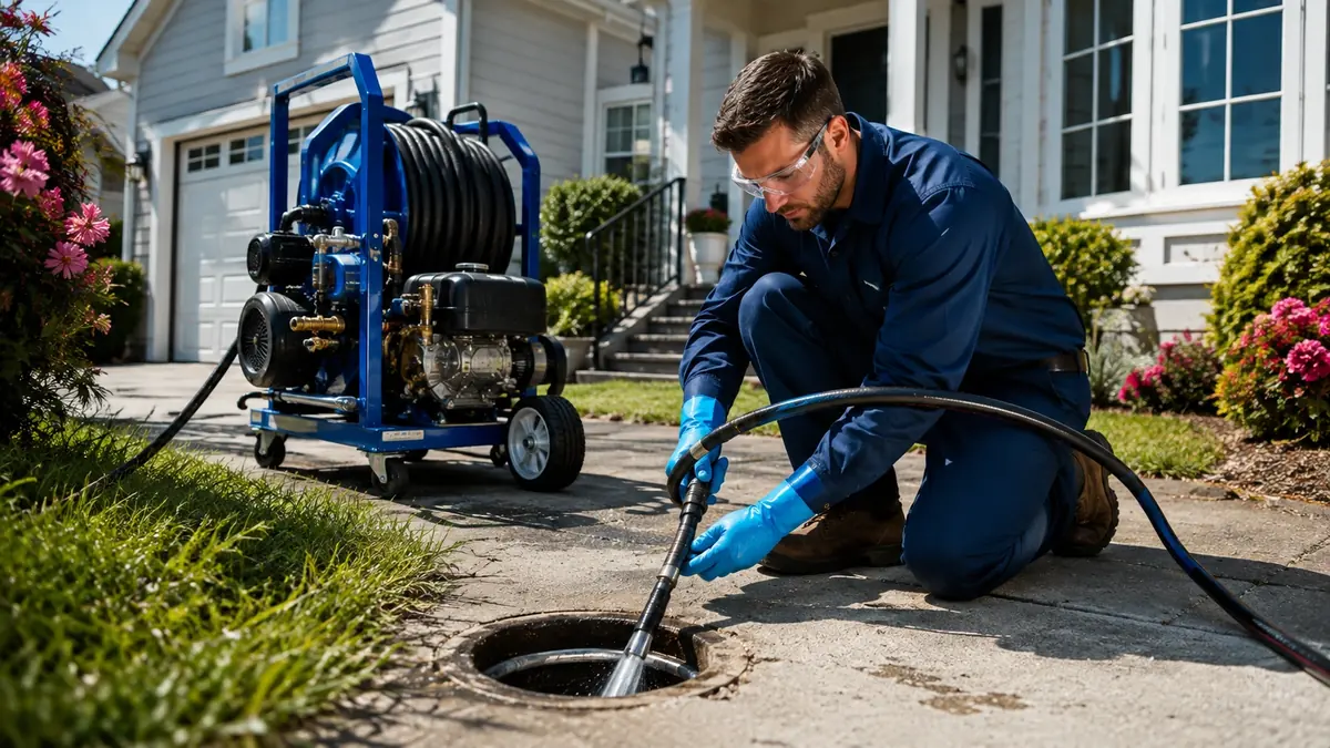 Residential Hydro Jet Drain Cleaning in Burrel