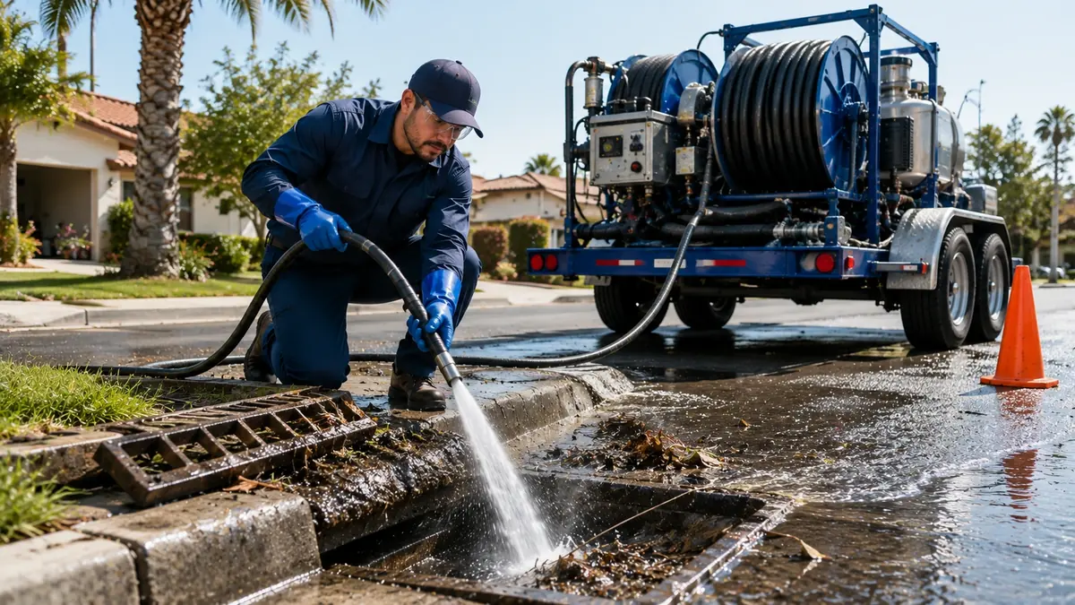 Storm Drain Hydro Jet Cleaning in Burrel